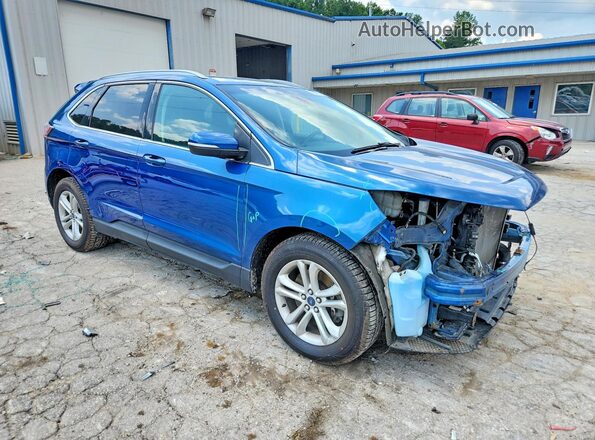 2FMPK4J97LBA44606 2020 FORD EDGE Синий Передняя правая четверть
