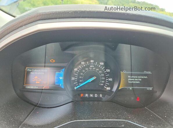 2FMPK4J97LBA44606 2020 FORD EDGE Синий Вид щитка приборов