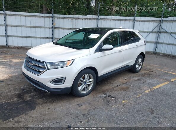 2FMPK4J98GBC21878 2016 FORD EDGE White Առջևի ձախ երեք քառորդ տեսարան