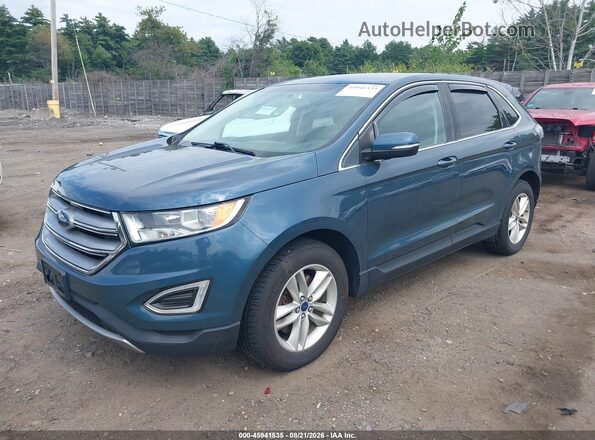 2FMPK4J98GBC62012 2016 FORD EDGE Blue წინა მარცხენა ხედი სამი მეოთხედიდან
