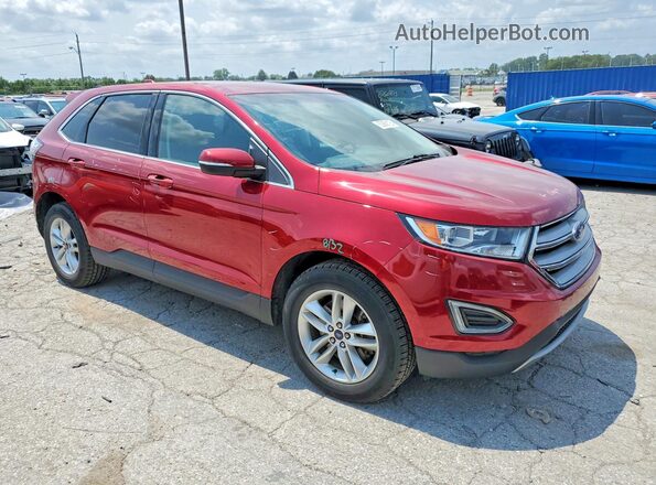 2FMPK4J98HBB03735 2017 FORD EDGE Красный Передняя правая четверть