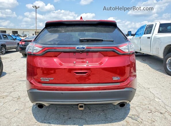 2FMPK4J98HBB03735 2017 FORD EDGE Красный Вид сзади