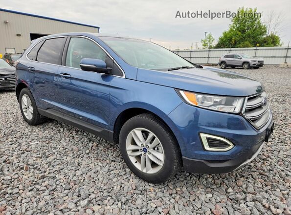2FMPK4J98JBB49376 2018 FORD EDGE Blue წინა მარჯვენა