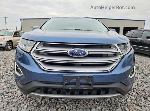 2FMPK4J98JBB49376 2018 FORD EDGE Blue წინა ხედი