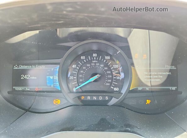 2FMPK4J98JBC36646 2018 FORD EDGE Black Widok zestawu wskaźników