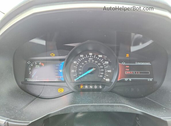 2FMPK4J98KBB90320 2019 FORD EDGE White Вид щитка приладів