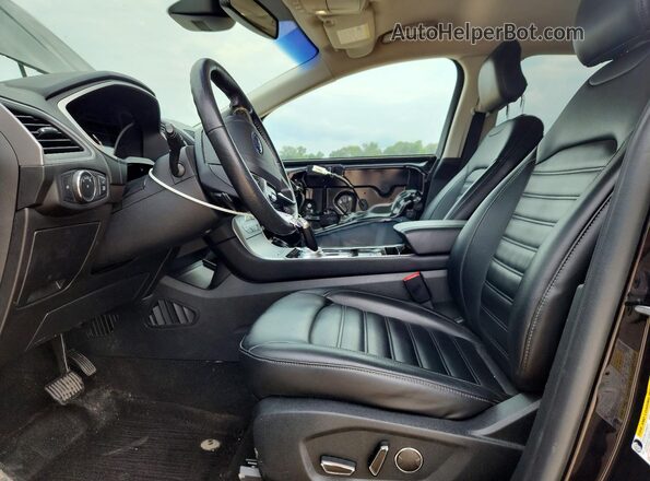 2FMPK4J98KBC69907 2019 FORD EDGE Черный Вид салона спереди