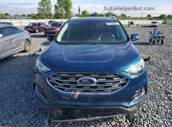 2FMPK4J98LBB55052 2020 FORD EDGE Blue Вид спереду