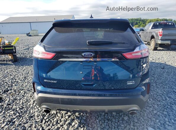 2FMPK4J98LBB55052 2020 FORD EDGE Blue Вид ззаду