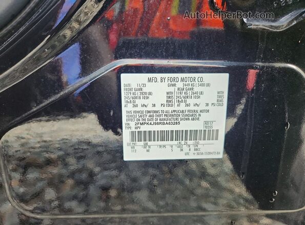 2FMPK4J98RBA63285 2024 FORD EDGE Black VIN կոդի պիտակի տեսք