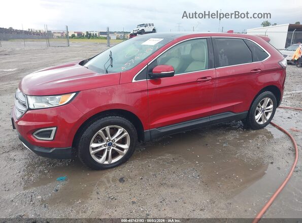 2FMPK4J99GBB70035 2016 FORD EDGE Red Առջևի ձախ երեք քառորդ տեսարան