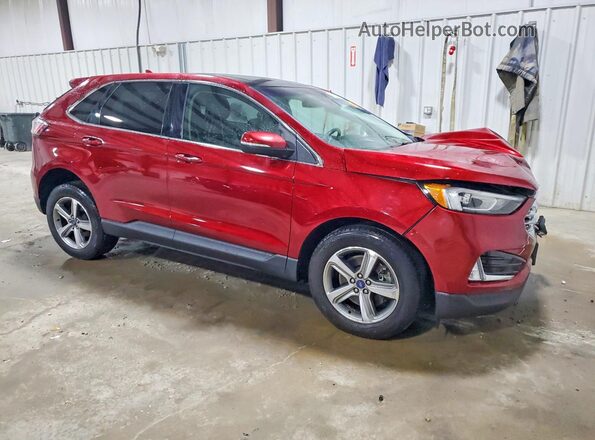 2FMPK4J99KBB67998 2019 FORD EDGE Red Delantero derecho