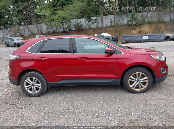 2FMPK4J9XGBC05388 2016 FORD EDGE Red Widok wnętrza z tyłu