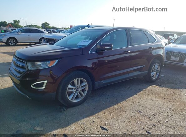 2FMPK4J9XHBB14090 2017 FORD EDGE Burgundy წინა მარცხენა ხედი სამი მეოთხედიდან