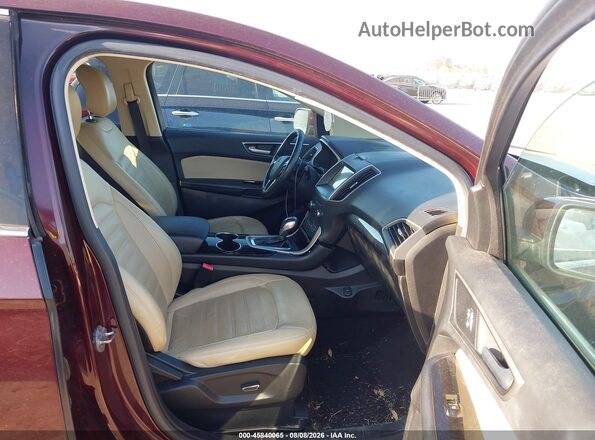 2FMPK4J9XHBB14090 2017 FORD EDGE Burgundy წინა სალონის ხედი