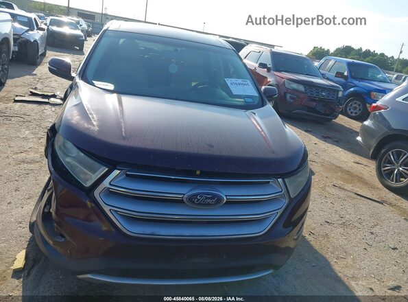 2FMPK4J9XHBB14090 2017 FORD EDGE Burgundy ხელსაწყოთა პანელის ხედი