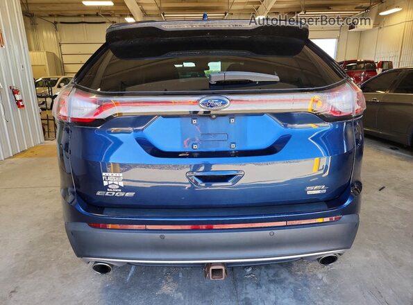 2FMPK4J9XHBB93549 2017 FORD EDGE Blue Vista trasera