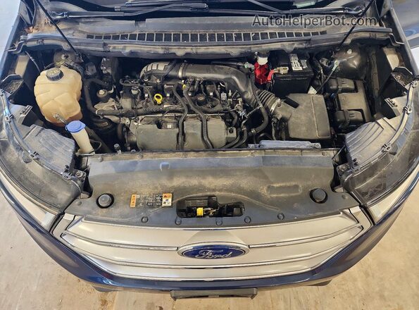 2FMPK4J9XHBB93549 2017 FORD EDGE Blue Vista del compartimento del motor