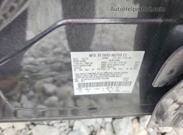 2FMPK4J9XHBC30325 2017 FORD EDGE Gray Вид наклейки з VIN-кодом