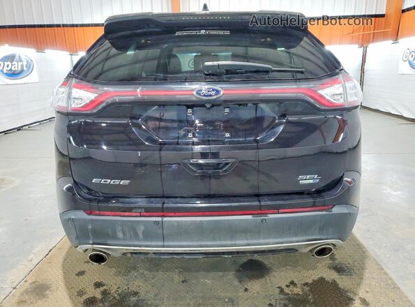 2FMPK4J9XJBC07780 2018 FORD EDGE Black Вид ззаду