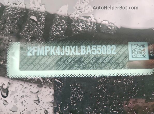2FMPK4J9XLBA55082 2020 FORD EDGE White VIN կոդի պիտակի տեսք