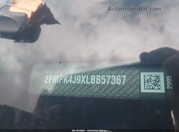 2FMPK4J9XLBB57367 2020 FORD EDGE Silver Widok komory silnika
