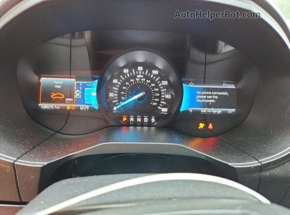 2FMPK4J9XNBA25633 2022 FORD EDGE Red Instrument cluster view