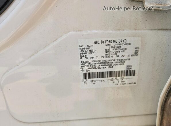 2FMPK4J9XPBA11783 2023 FORD EDGE White Շարժիչի բաժամունքի տեսք