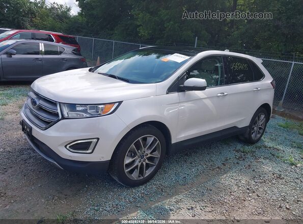 2FMPK4K80GBC46716 2016 FORD EDGE White Vista tres cuartos delantera izquierda