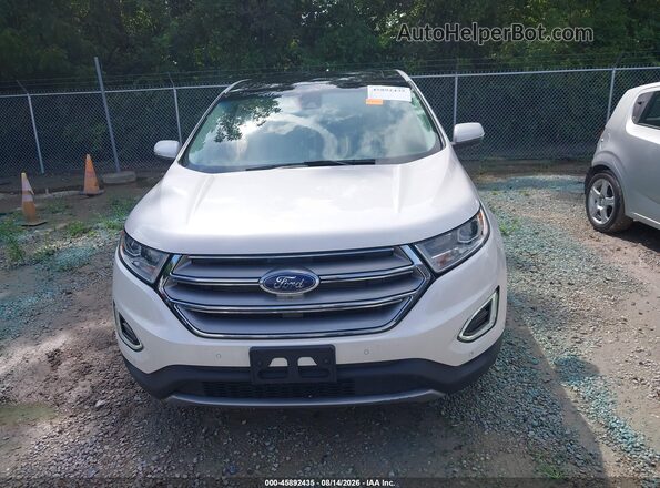 2FMPK4K80GBC46716 2016 FORD EDGE White Vista del cuadro de instrumentos