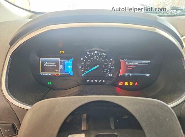 2FMPK4K80GBC52502 2016 FORD EDGE White Vista del cuadro de instrumentos
