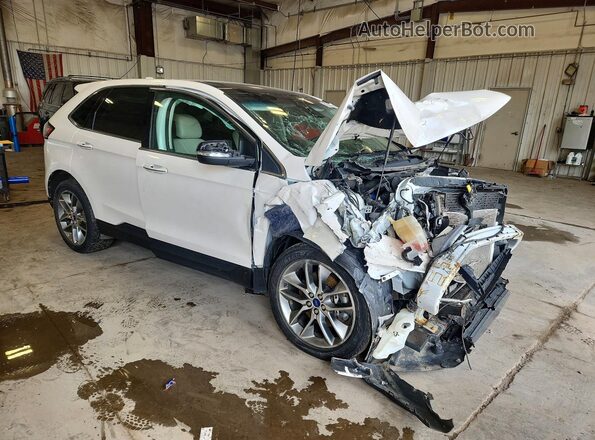 2FMPK4K80GBC52502 2016 FORD EDGE White Delantero derecho