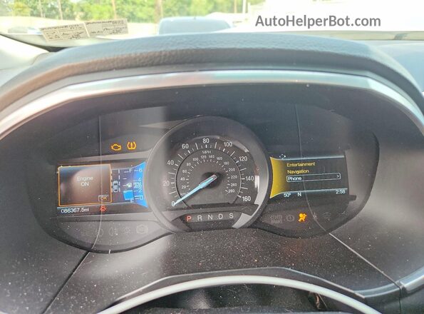 2FMPK4K80HBB14122 2017 FORD EDGE Silver ხელსაწყოთა პანელის ხედი