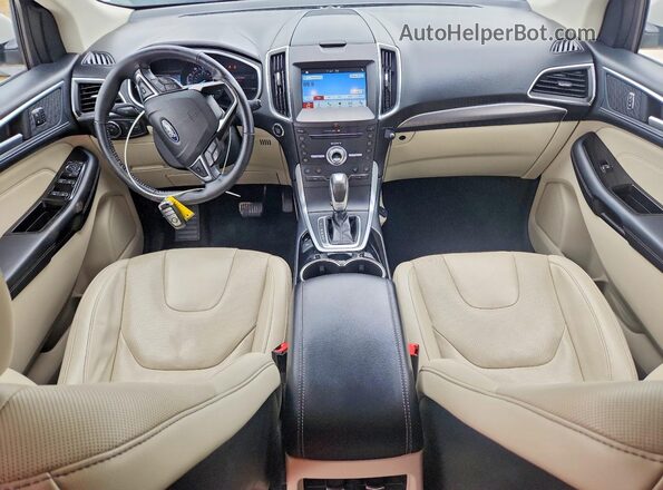 2FMPK4K80JBB49118 2018 FORD EDGE White Вид панелі приладів
