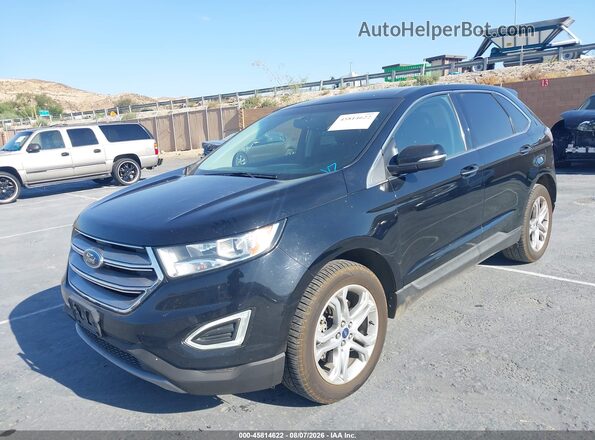 2FMPK4K80JBB80112 2018 FORD EDGE Black წინა მარცხენა ხედი სამი მეოთხედიდან