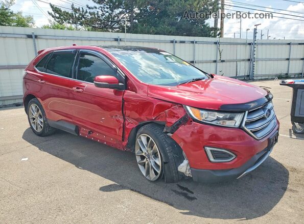 2FMPK4K81HBB72854 2017 FORD EDGE Red Delantero derecho