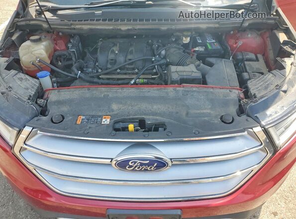 2FMPK4K81HBB72854 2017 FORD EDGE Red Vista del compartimento del motor