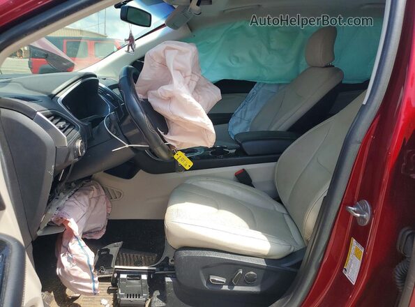 2FMPK4K81HBB72854 2017 FORD EDGE Red Vista interior delantera