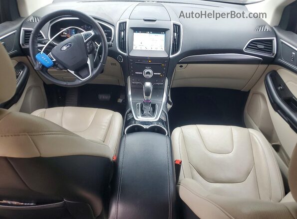 2FMPK4K84HBC25160 2017 FORD EDGE White Вид панелі приладів