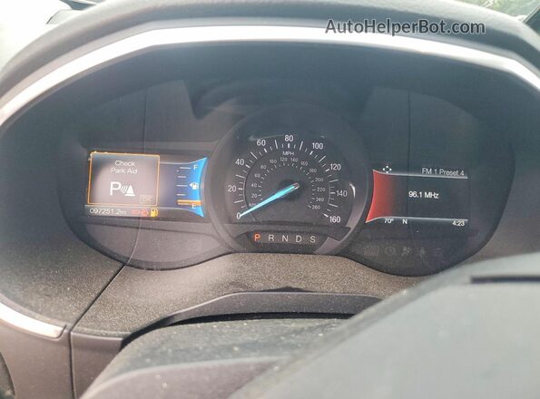 2FMPK4K84HBC25160 2017 FORD EDGE White Вид щитка приладів
