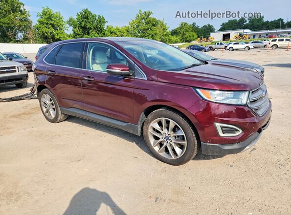 2FMPK4K85HBB78320 2017 FORD EDGE Burgundy Delantero derecho