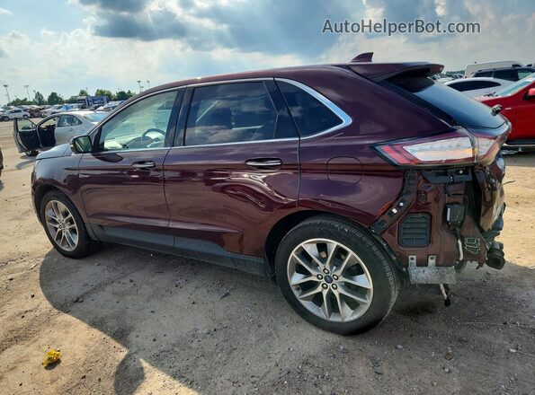 2FMPK4K85HBB78320 2017 FORD EDGE Burgundy Trasero izquierdo