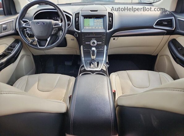 2FMPK4K85HBB78320 2017 FORD EDGE Burgundy Vista del salpicadero