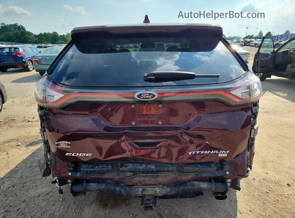 2FMPK4K85HBB78320 2017 FORD EDGE Burgundy Vista trasera