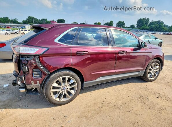 2FMPK4K85HBB78320 2017 FORD EDGE Burgundy Trasero derecho