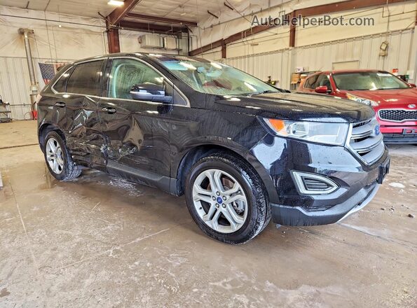 2FMPK4K86JBC46355 2018 FORD EDGE Черный Передняя правая четверть