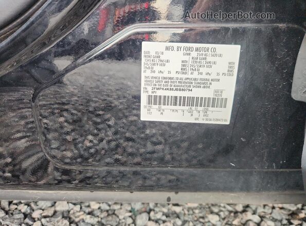 2FMPK4K88JBB80794 2018 FORD EDGE Black VIN կոդի պիտակի տեսք