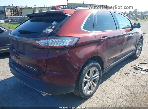 2FMPK4K89GBC36363 2016 FORD EDGE Бордовый Задняя правая четверть