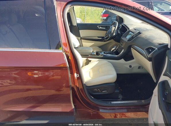 2FMPK4K89GBC36363 2016 FORD EDGE Бордовый Вид салона спереди