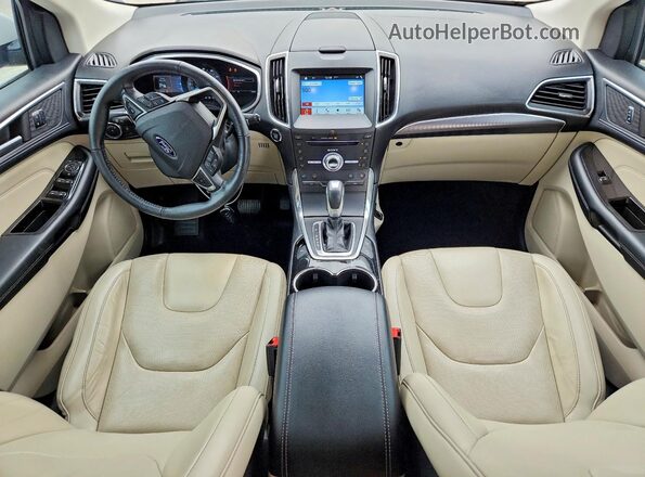 2FMPK4K89HBB40847 2017 FORD EDGE White Вид панелі приладів